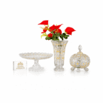طقم هدية كريستال بوهيمي حفر 500 ذهبي – CB001147