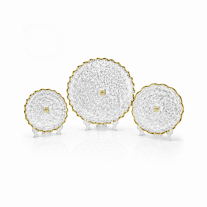طقم أطباق جاتوه كريستال بوهيمي ذهبي (7 قطع) – CB001059