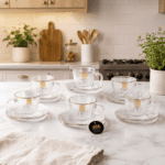 ⁦طقم شاي وقهوة بالطبق 12 قطعة – CB001229⁩ - الصورة ⁦2⁩