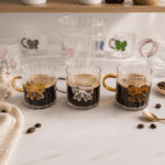 ⁦طقم قهوة وشاي وعصير فيونكة 6 ألوان 11 قطعة- CB001226⁩ - الصورة ⁦3⁩