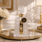 ⁦طقم شربات كريستال بوهيمي تشيكي ذهبي 7 قطع – CB005004⁩ - الصورة ⁦3⁩