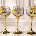 طقم كاسات بوم ذهبي فراشة تركي 6 قطع – CB001227