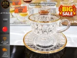 طقم شاي وقهوة 12 قطعة كريستال كود 7303